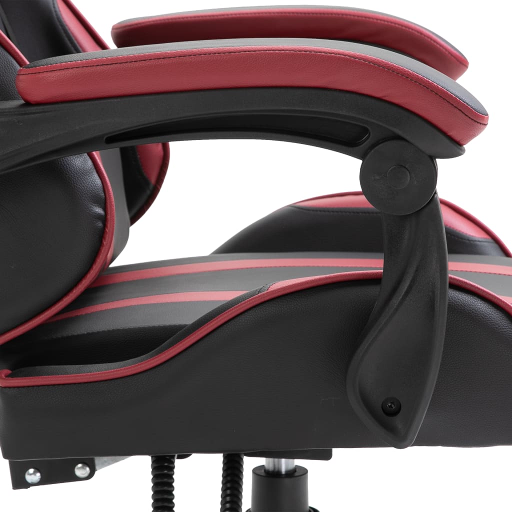 vidaXL Gaming stol vinsko rdeče umetno usnje