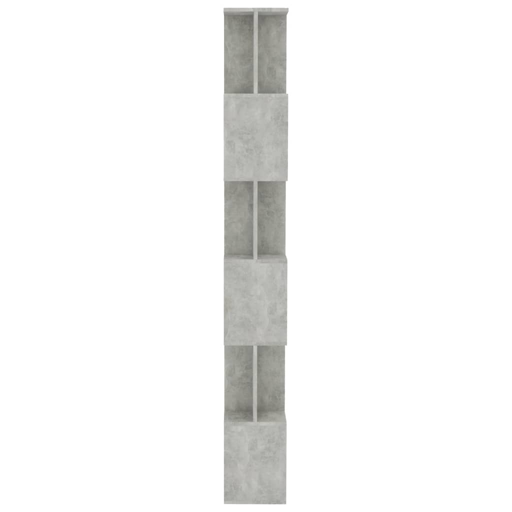 vidaXL Knjižna omara/paravan betonsko siva 80x24x192 cm iverna plošča