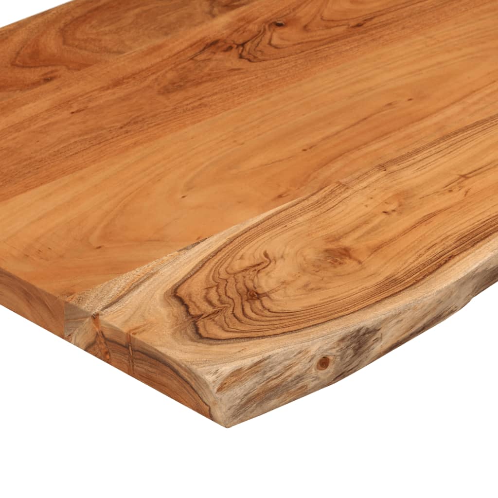 vidaXL Stranska mizica 40x40x2,5 cm trden akacijev les živi rob