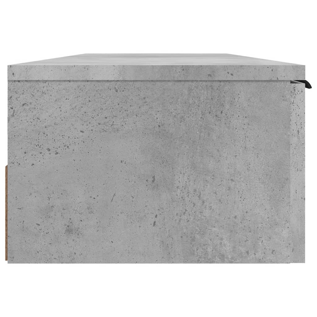 vidaXL Stenska omarica betonsko siva 102x30x20 cm konstruiran les