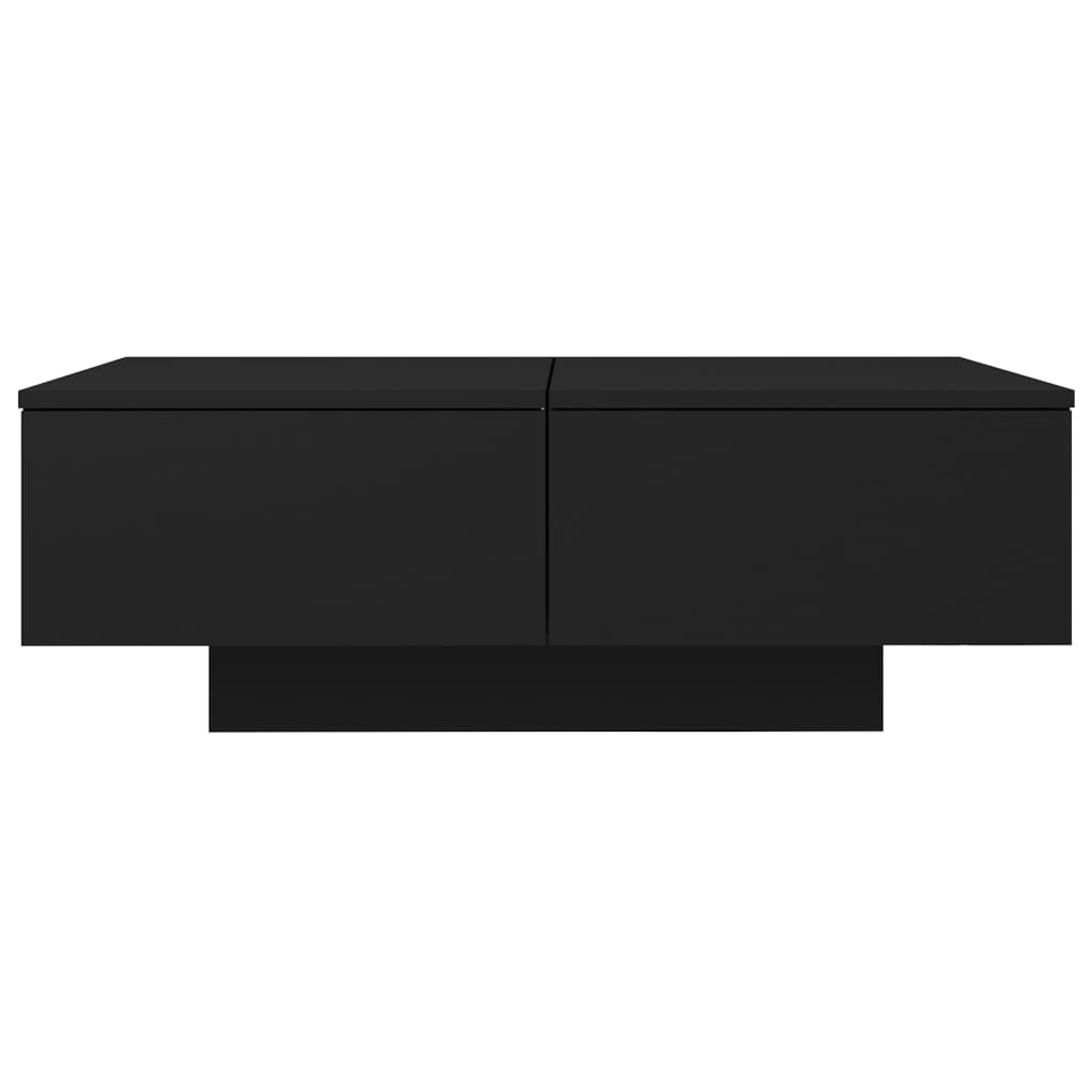 vidaXL Klubska mizica črna 90x60x31 cm iverna plošča