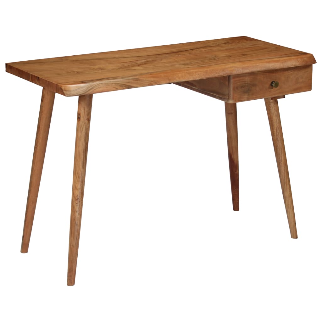 vidaXL Pisalna miza iz trdnega akacijevega lesa 110x50x76 cm