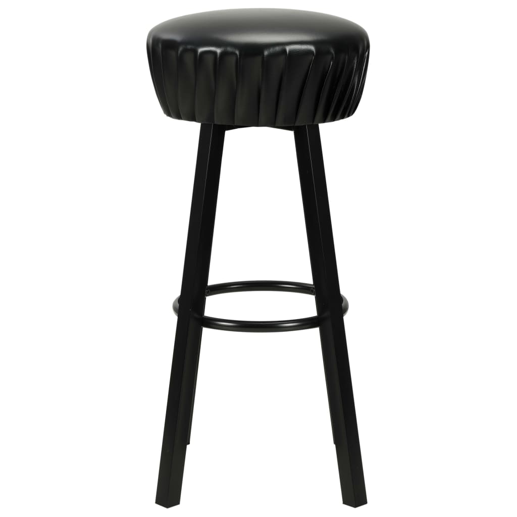 vidaXL Barski stoli 2 kosa črno umetno usnje