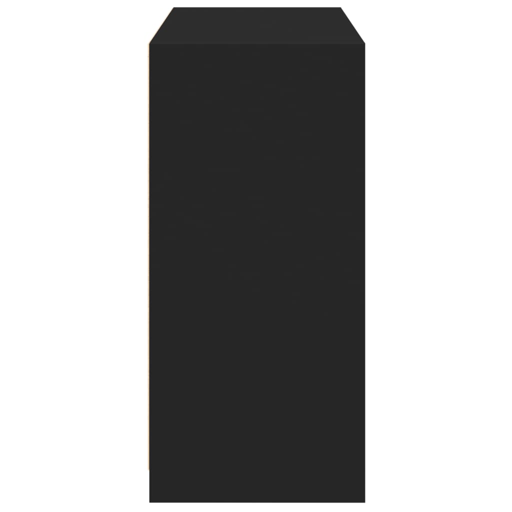 vidaXL Garderobna omara črna 77x48x102 cm iverna plošča