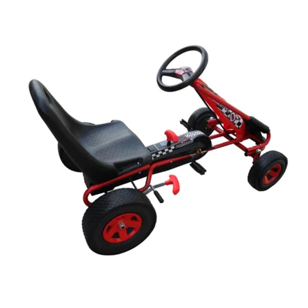 Rdeči Go Kart na pedala z nastavljiv sedežem