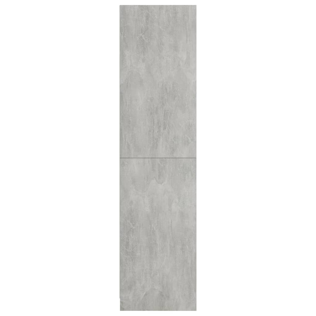 vidaXL Garderobna omara betonsko siva 100x50x200 cm iverna plošča