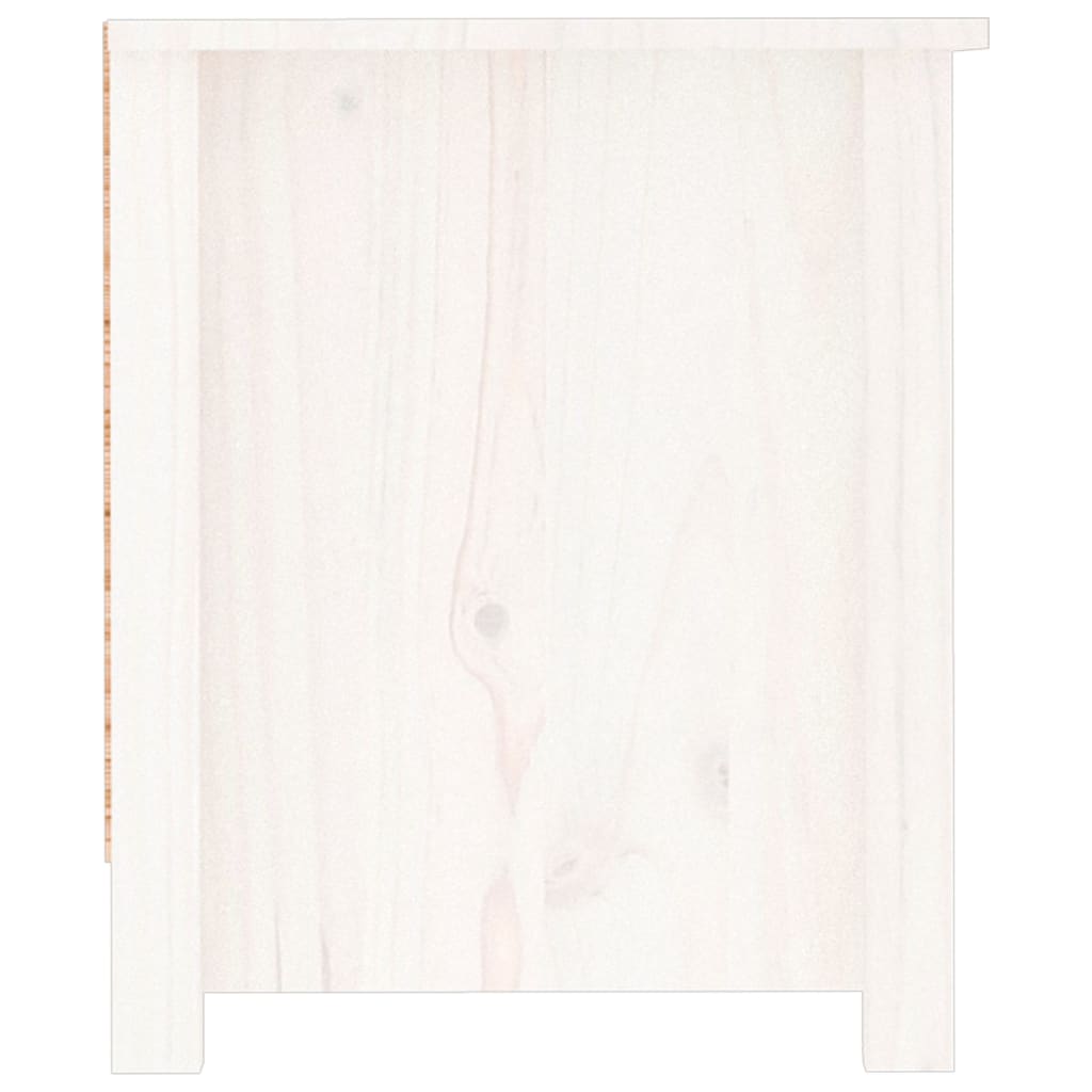 vidaXL Omarica za čevlje bela 110x38x45,5 cm trdna borovina