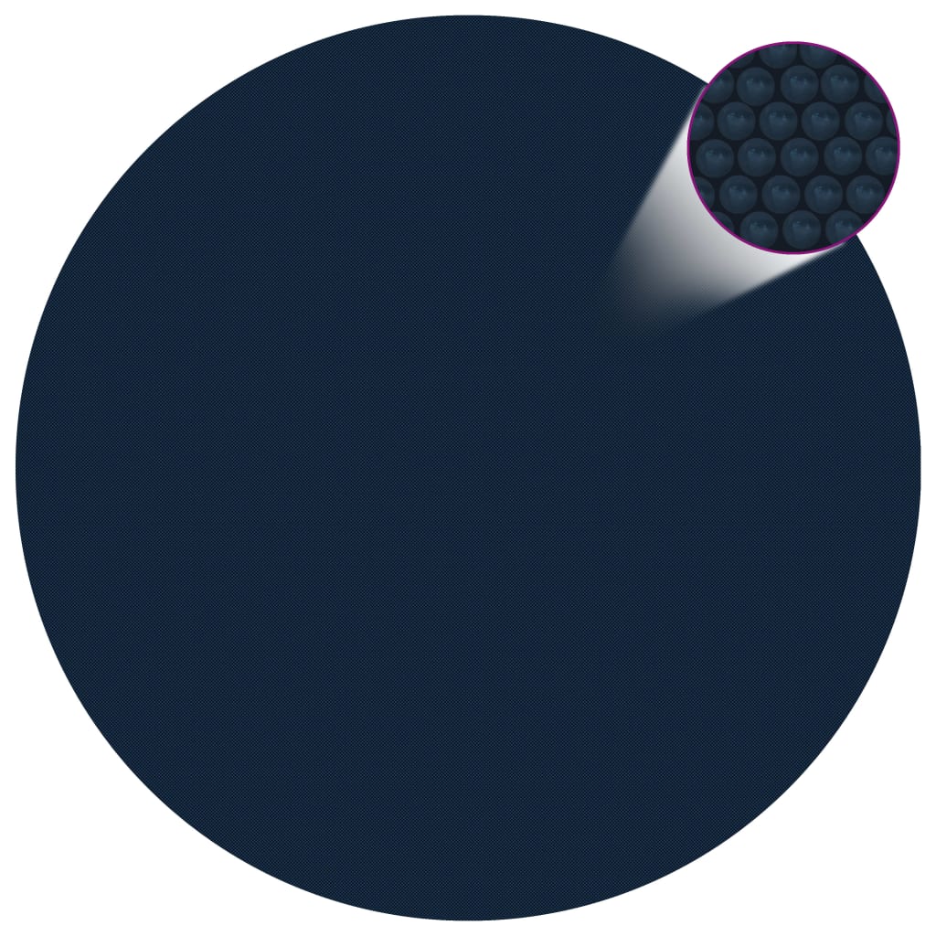 vidaXL Plavajoča PE solarna folija za bazen 549 cm črna in modra
