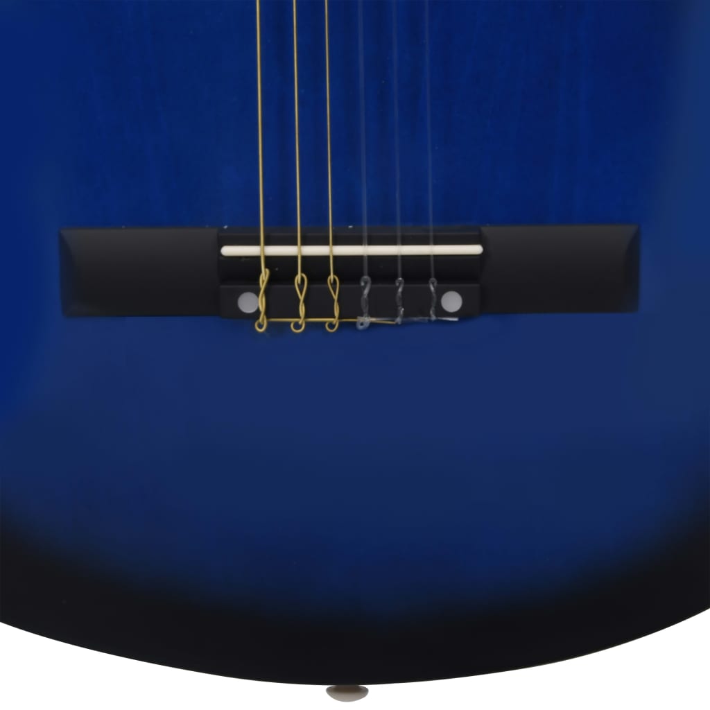 vidaXL Klasična kitara za začetnike in otroke modra 1/2 34"