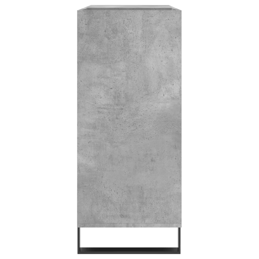 vidaXL Omarica za gramofonske plošče betonsko siva 84,5x38x89 cm les