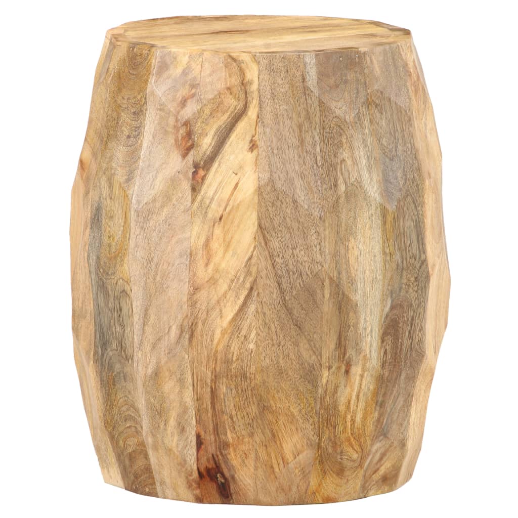 vidaXL Stolček v obliki bobna trden mangov les