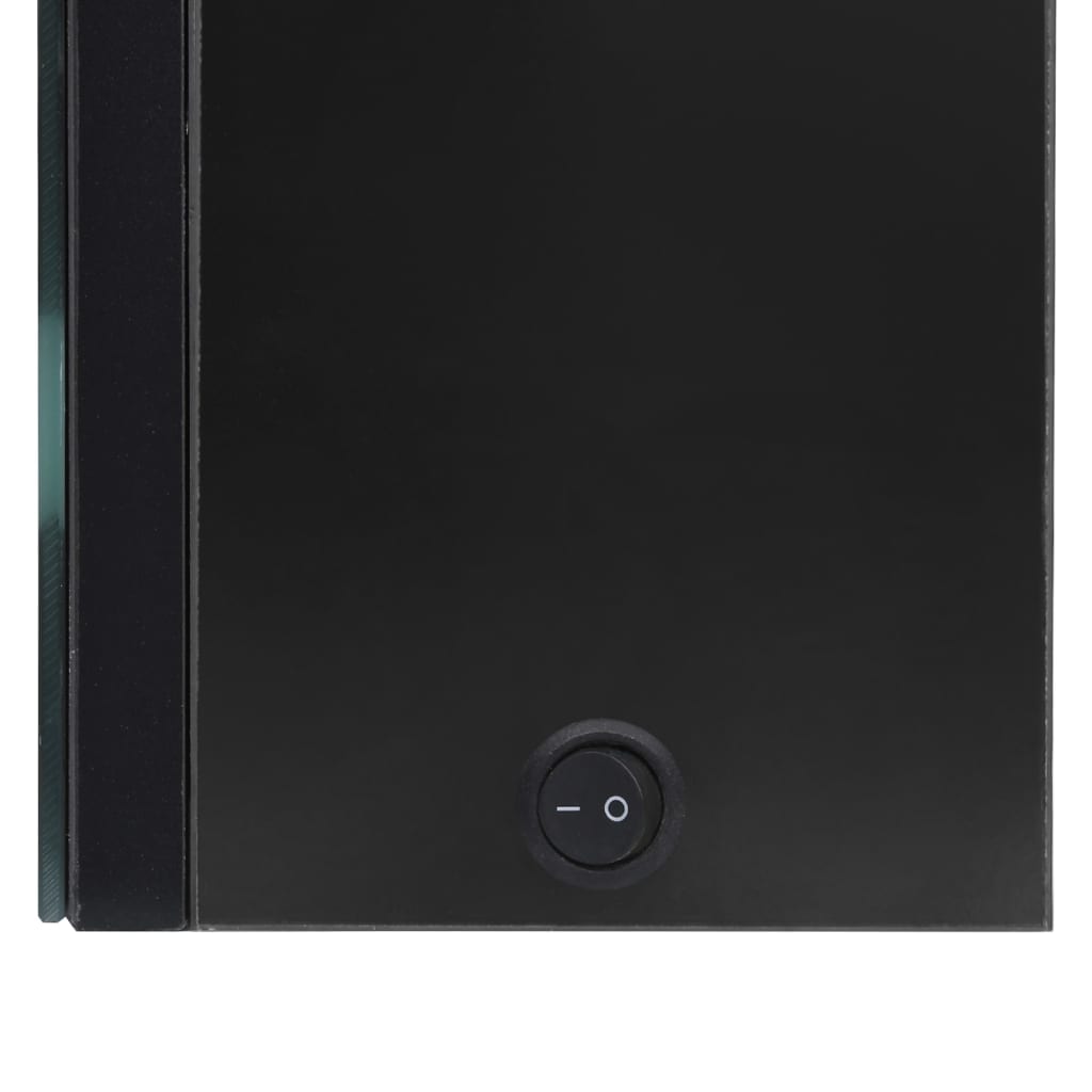 vidaXL LED kopalniška omarica z ogledalom 89x14x62 cm sijoče črna