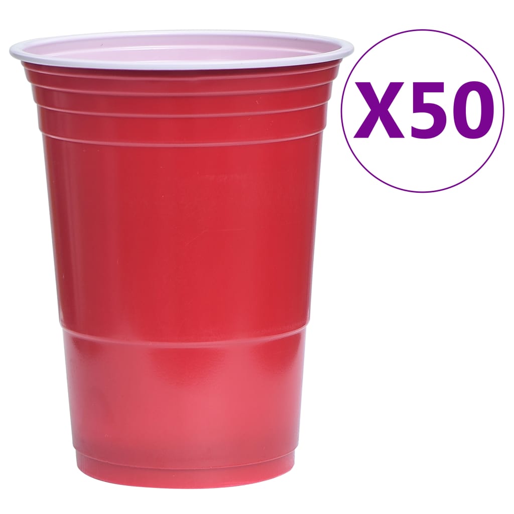 vidaXL Komplet pripomočkov za Beer Pong 0,5 L plastika