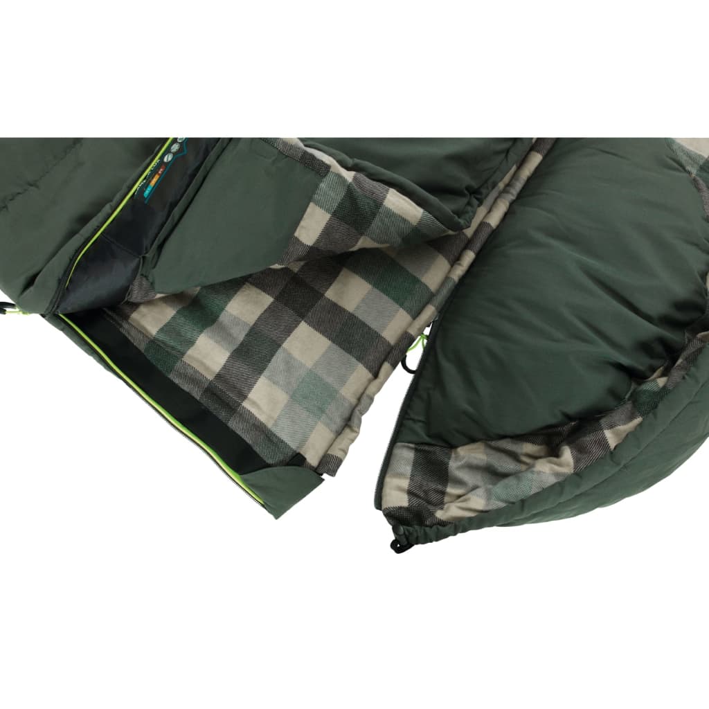 Outwell Dvojna spalna vreča Camper Lux gozdno zelena