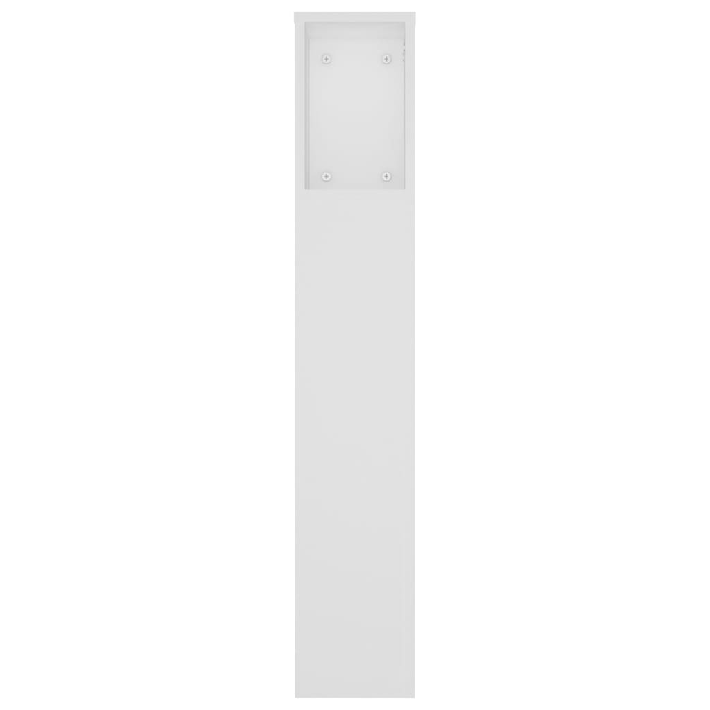 vidaXL Vzglavna omarica bela 180x18,5x104,5 cm