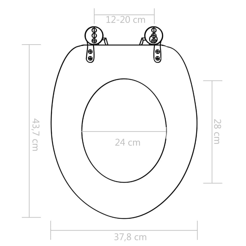 vidaXL Deska za WC školjko z MDF pokrovom dizajn bisernice