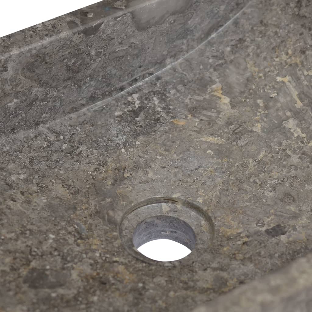 vidaXL Umivalnik 45x30x12 cm marmor visok sijaj siv
