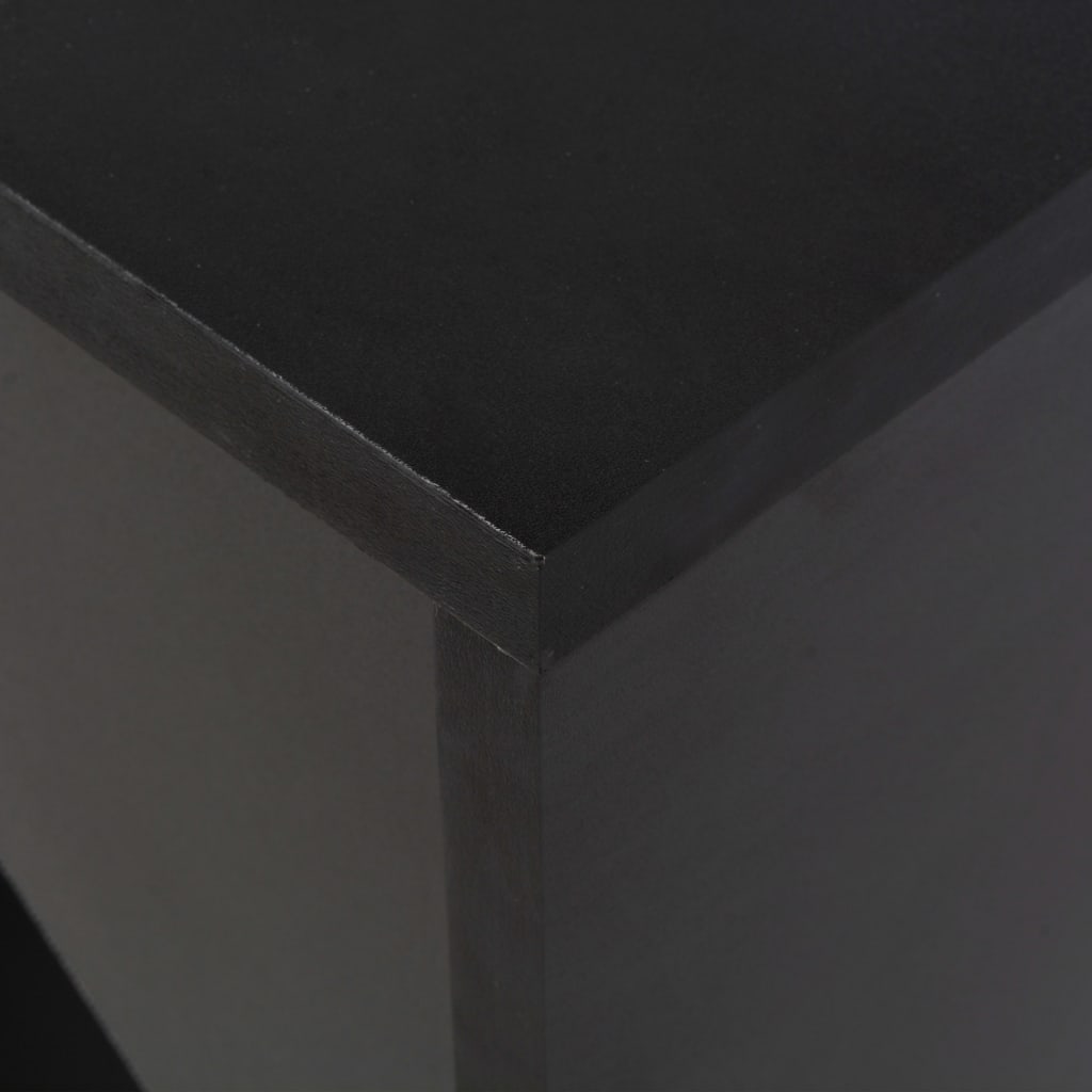 vidaXL Barska miza s premično polico črna 138x39x110 cm