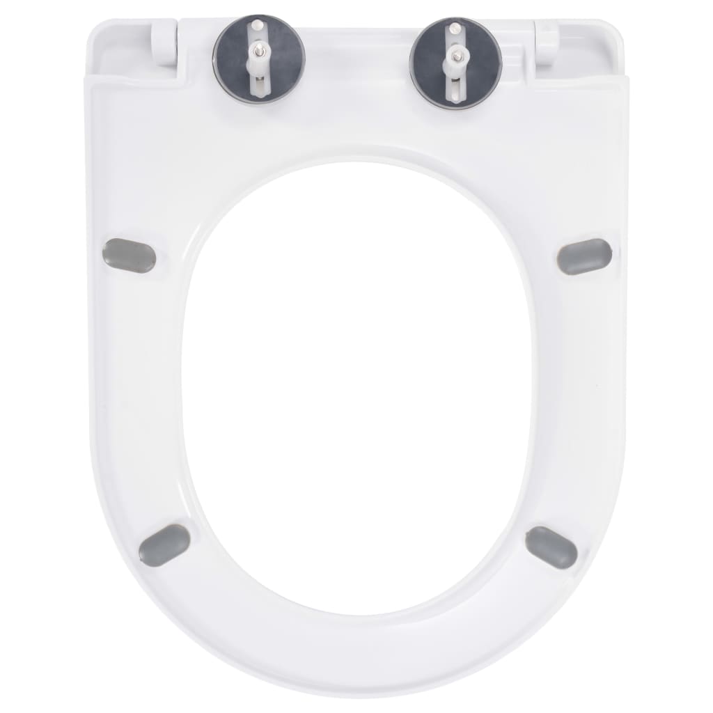 vidaXL WC deska s počasnim zapiranjem hitra namestitev bela