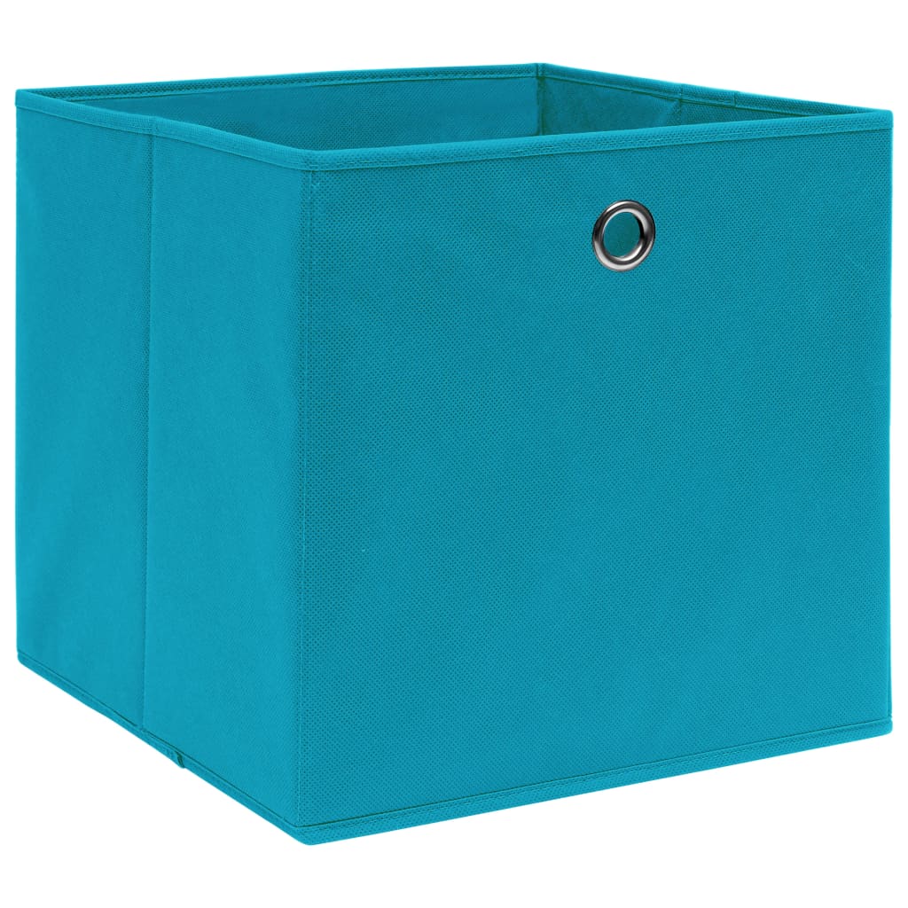 vidaXL Škatle za shranjevanje 4 kosi baby modre 32x32x32 cm blago