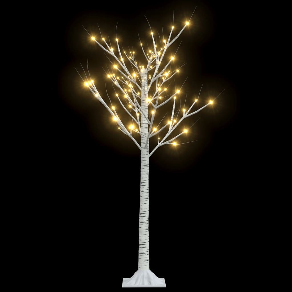 vidaXL Božično drevesce s 120 LED lučkami 1,2 m toplo belo vrba