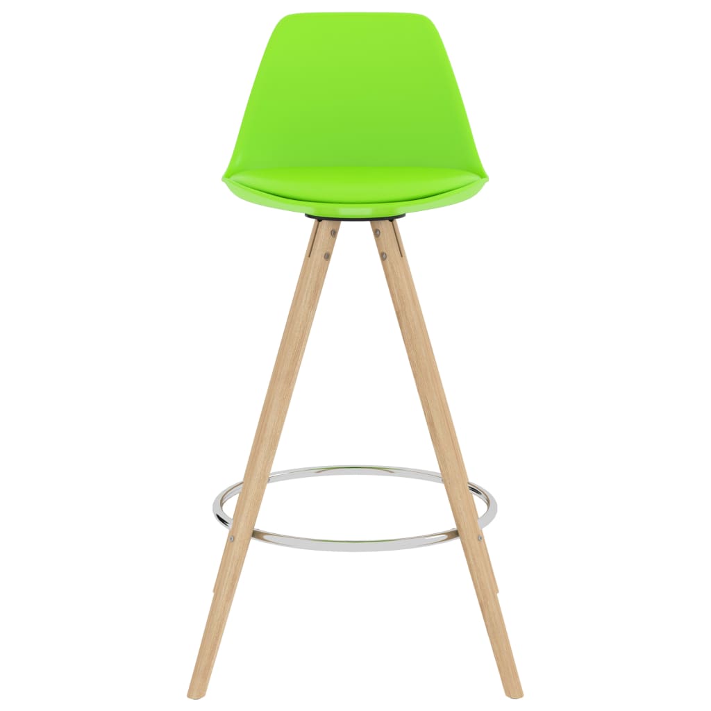 vidaXL Barski stolčki 4 kosi zeleni PP in trdna bukovina