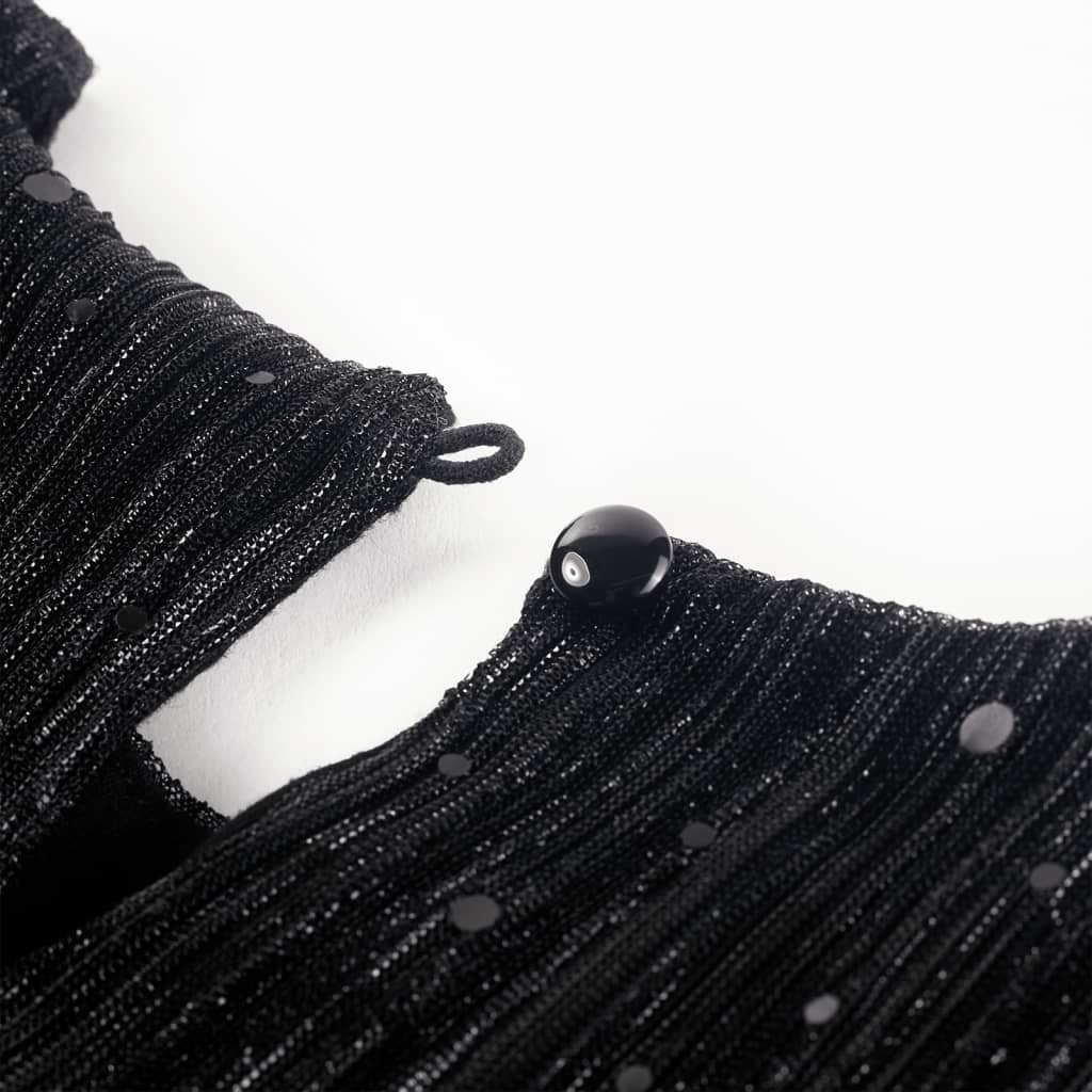 Otroška obleka z dolgimi rokavi črna 92