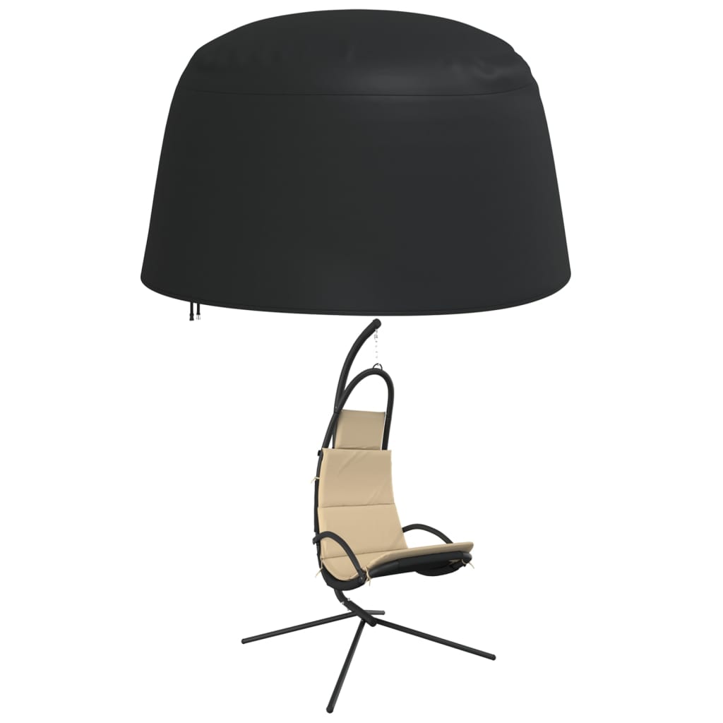 vidaXL Pokrivalo za viseči jajčasti stol črno Ø 190x115 cm 420D oxford