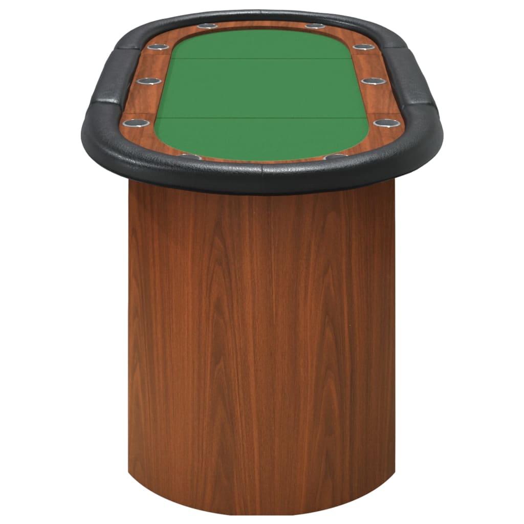 vidaXL Poker miza za 10 igralcev zelena 160x80x75 cm