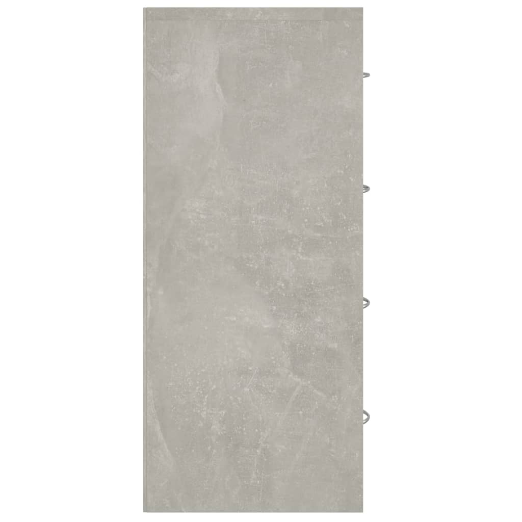 vidaXL Komoda s 4 predali 60x30,5x71 cm betonsko siva