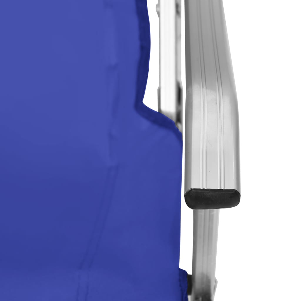 vidaXL Zložljiv stol za kampiranje 2 kosa modre barve