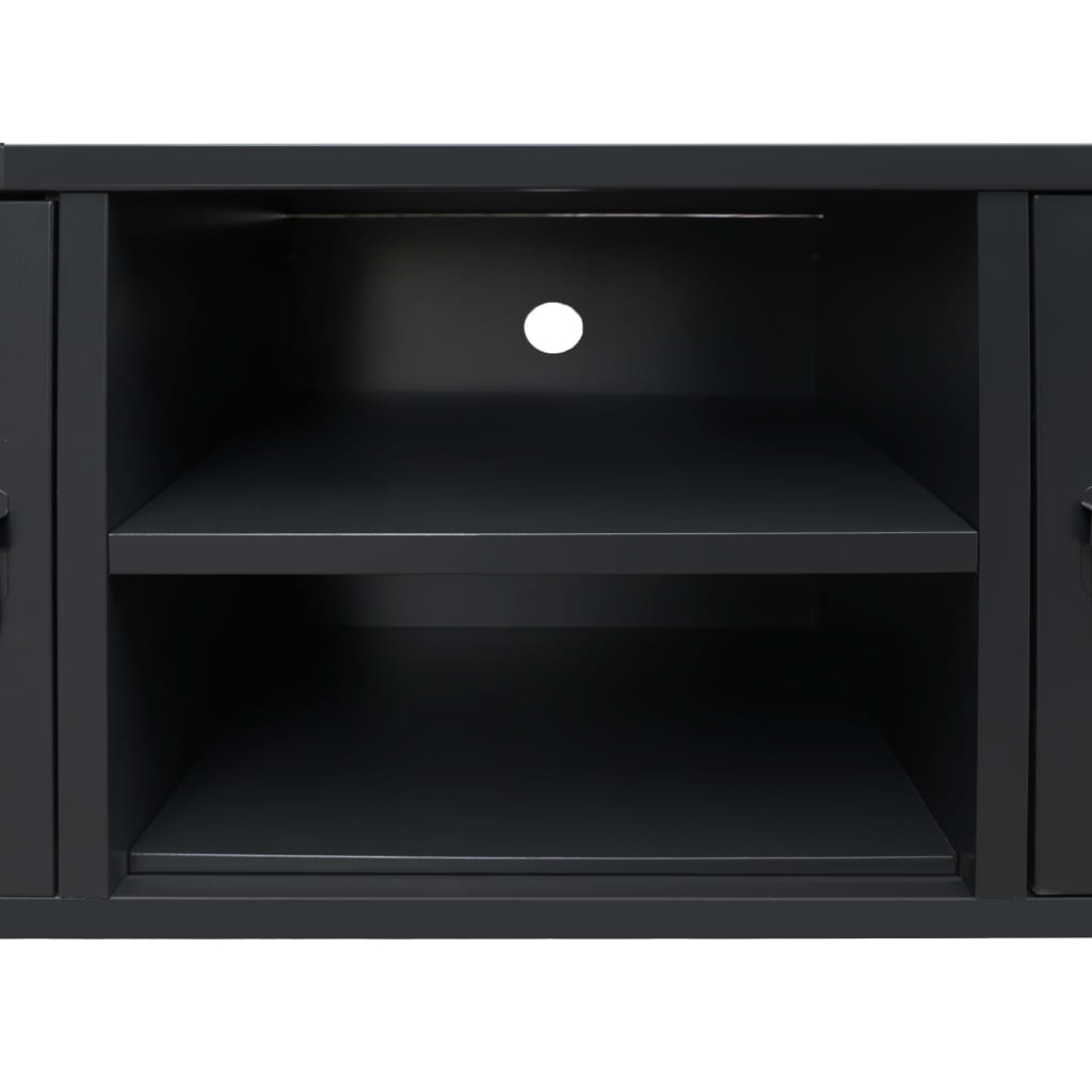 vidaXL TV omarica iz kovine industrijski stil 120x35x48 cm črne barve