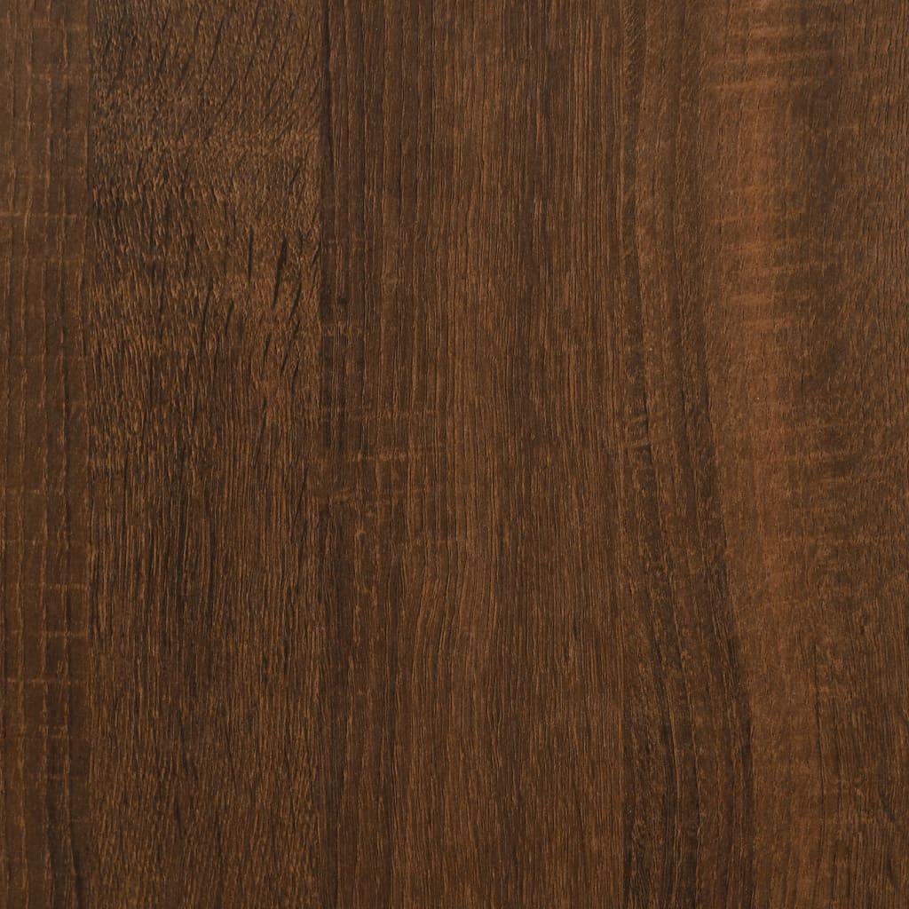 vidaXL Kotna pisalna miza rjavi hrast 145x100x76 cm konstruiran les