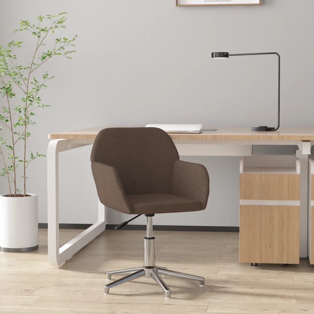 vidaXL Vrtljiv pisarniški stol taupe blago