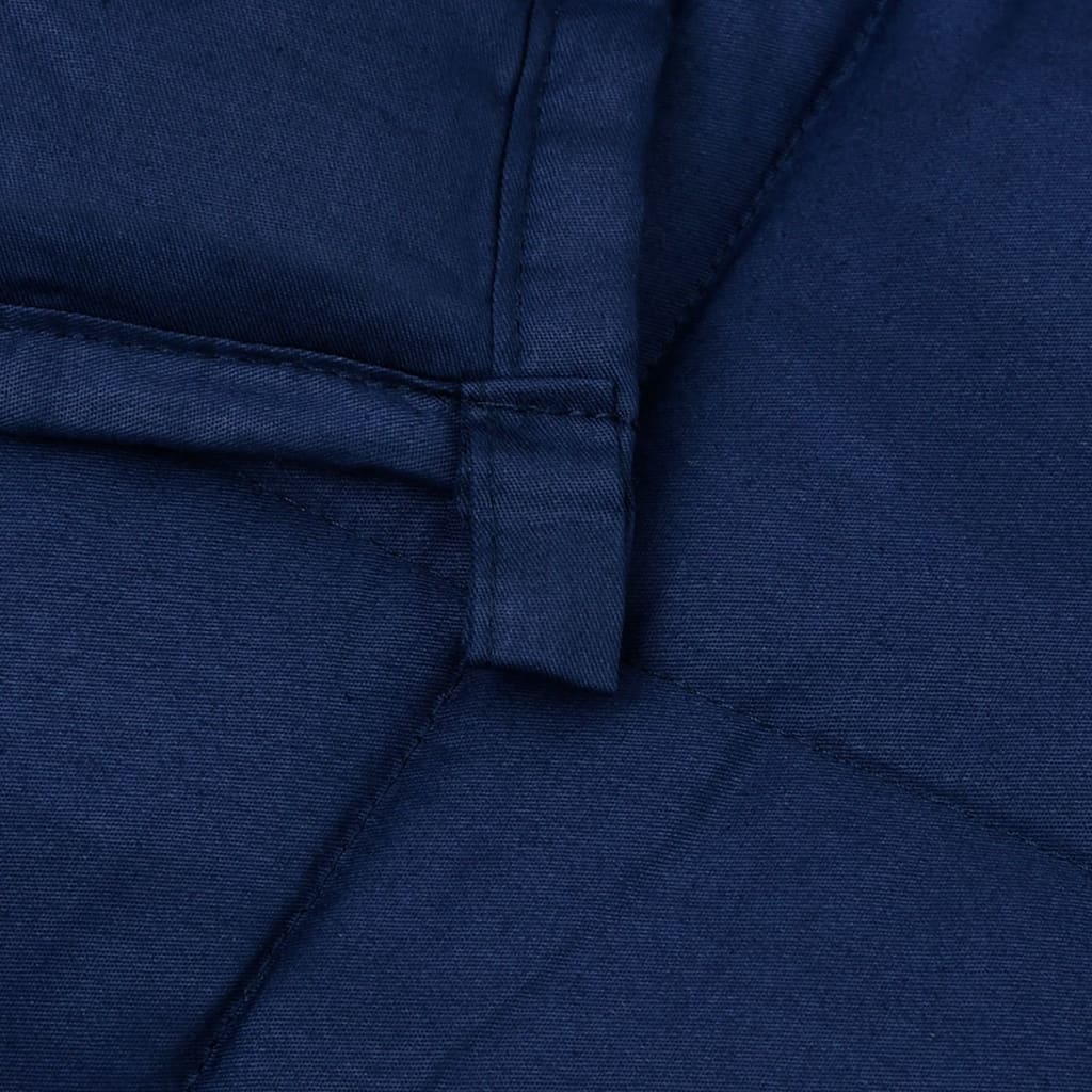 vidaXL Obtežena odeja modra 155x220 cm 7 kg blago