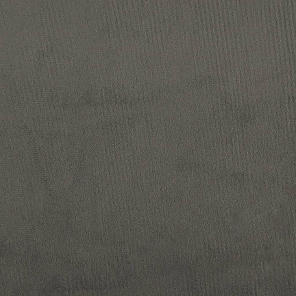 vidaXL Vzglavje z ušesi temno sivo 203x23x78/88 cm žamet