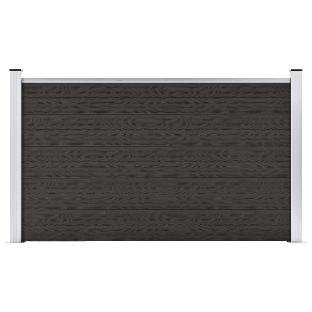 vidaXL Ograjni panel WPC 180x105 cm črn