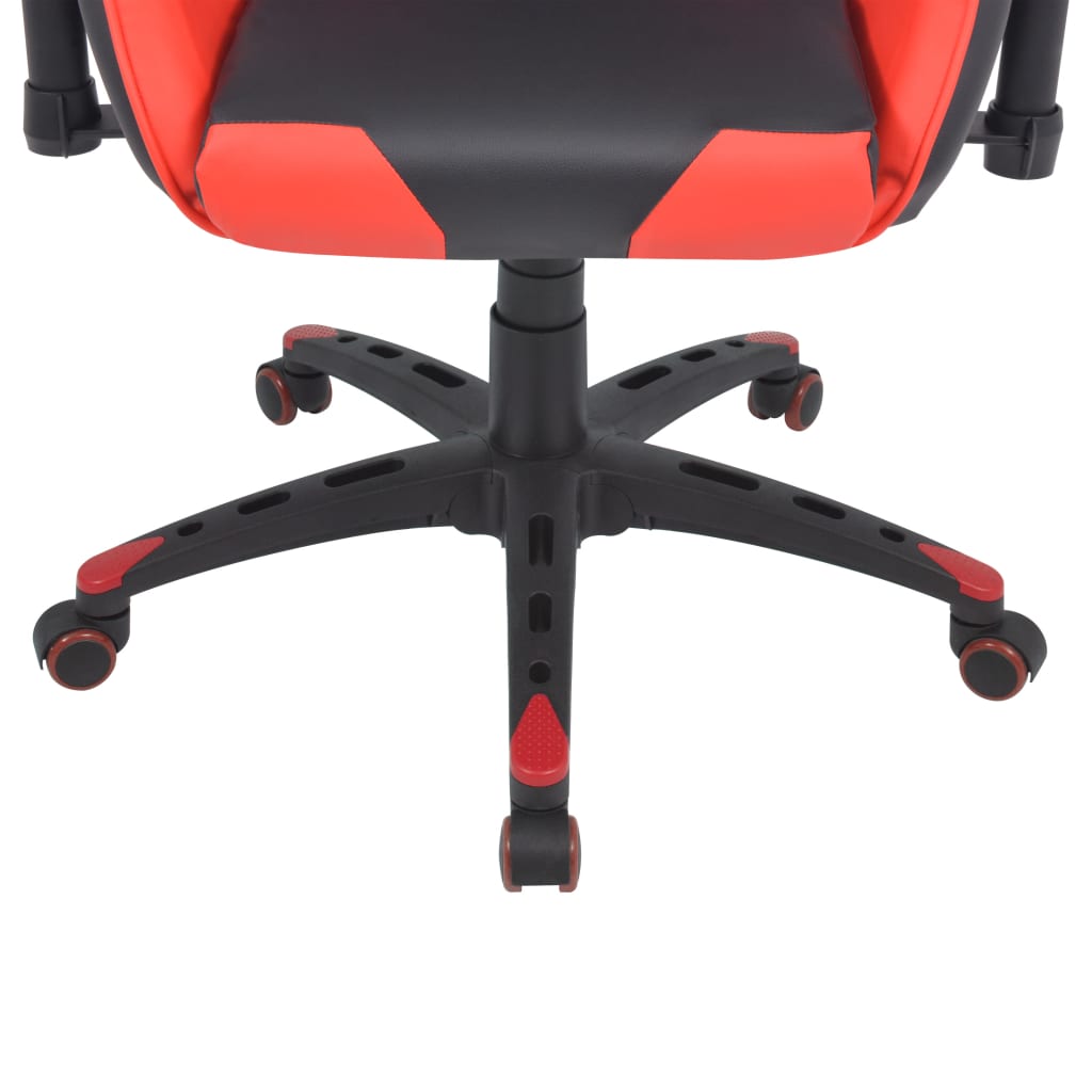 vidaXL Pisarniški stol s športnim sedežem umetno usnje rdeče barve