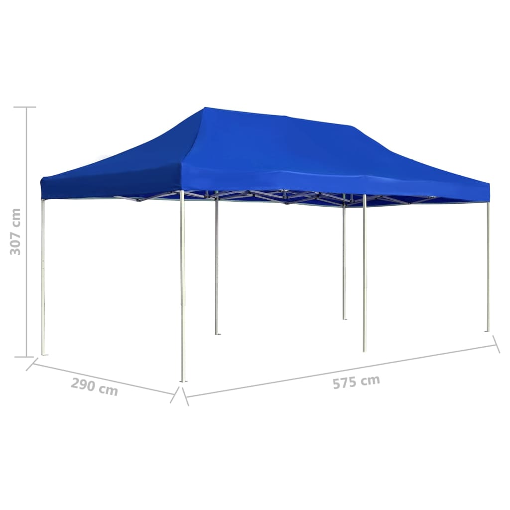 vidaXL Profesionalni šotor za zabave aluminij 6x3 m moder