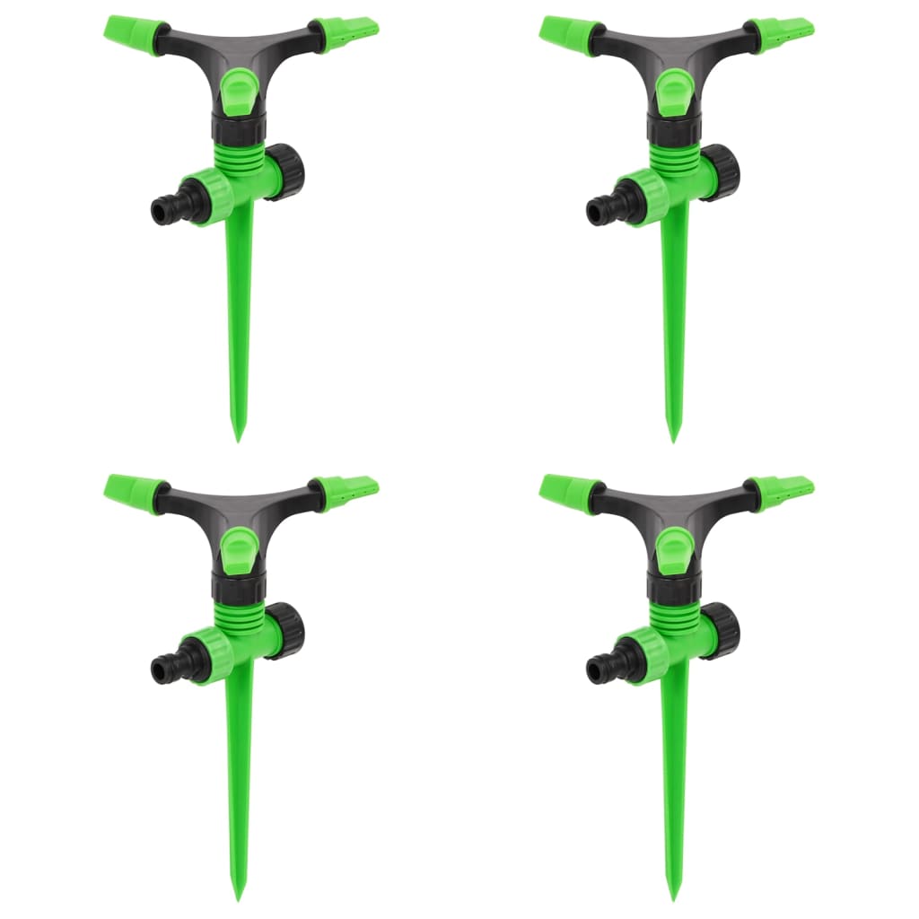 vidaXL Vrtljivi razpršilniki 4 kosi zeleno črni 16x13,5x25,5cm ABS&PP