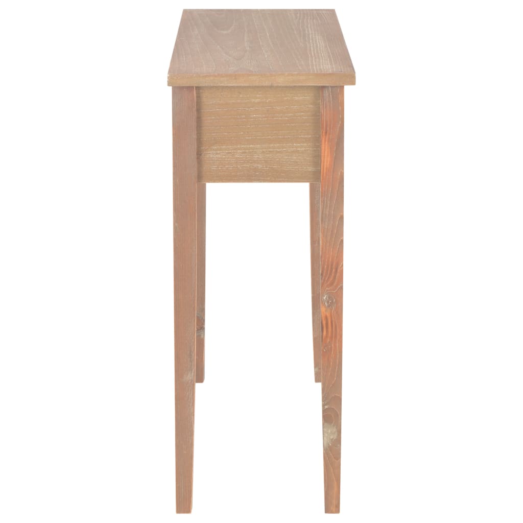 vidaXL Toaletna konzolna mizica iz lesa 79x30x74 cm rjava