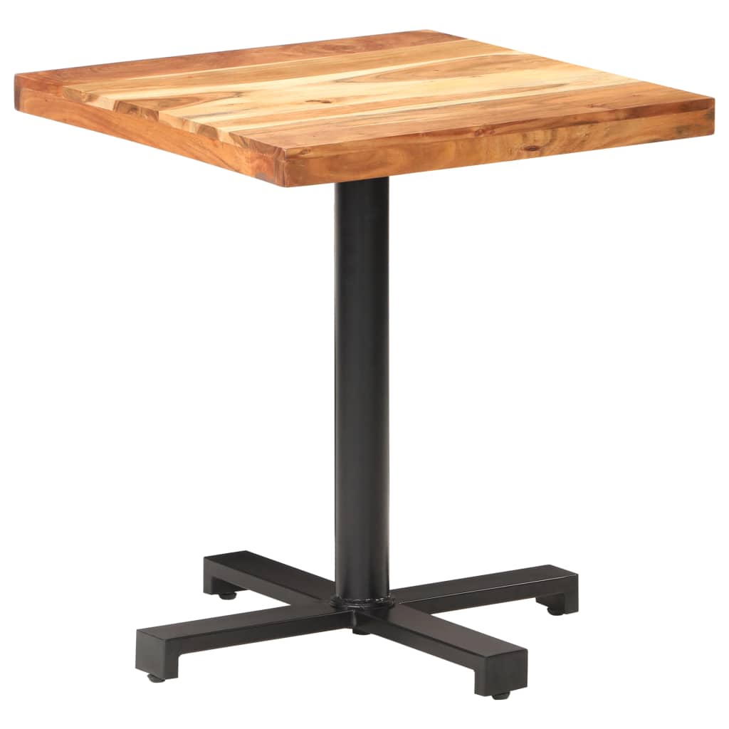vidaXL Bistro mizica kvadratna 70x70x75 cm trden akacijev les