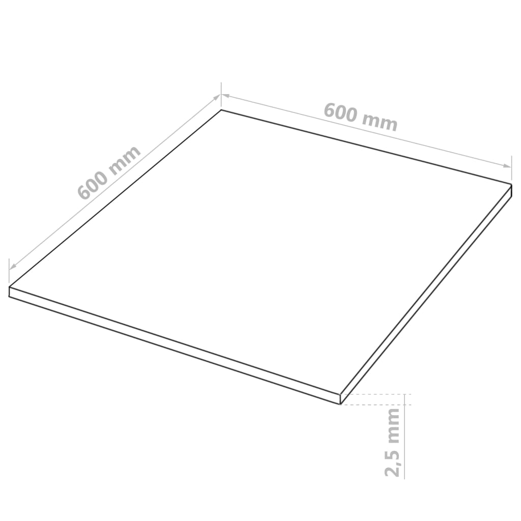 vidaXL MDF plošče kvadratne 60x60 cm 2,5 mm 20 kosov