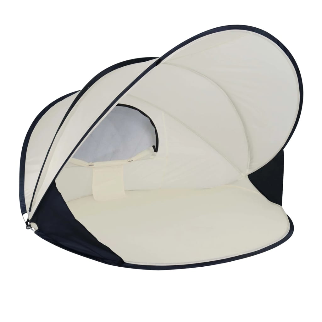 DERYAN Pop-up šotor za plažo XXL 155x133x95 cm krem