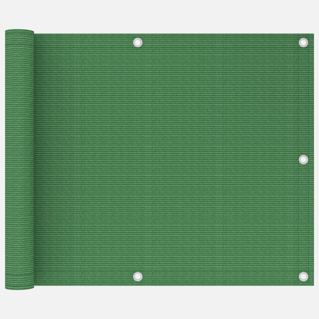 vidaXL Balkonsko platno svetlo zeleno 75x600 cm HDPE