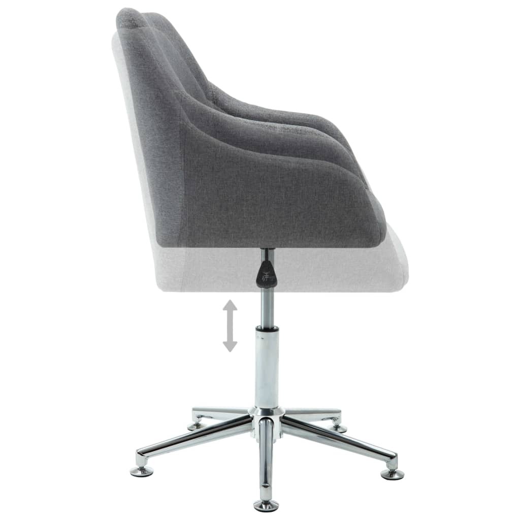 vidaXL Vrtljiv pisarniški stol svetlo sivo blago