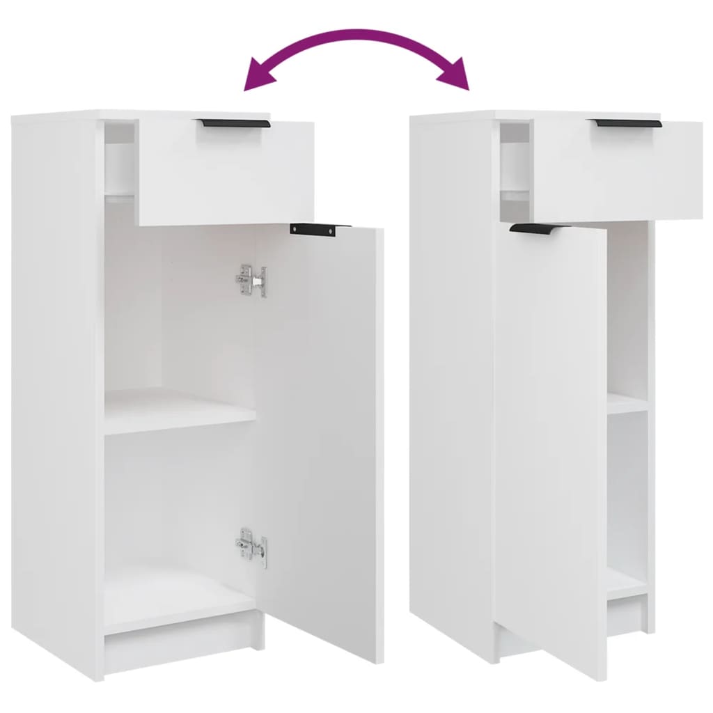 vidaXL Komplet kopalniških omaric 5-delni bel konstruiran les