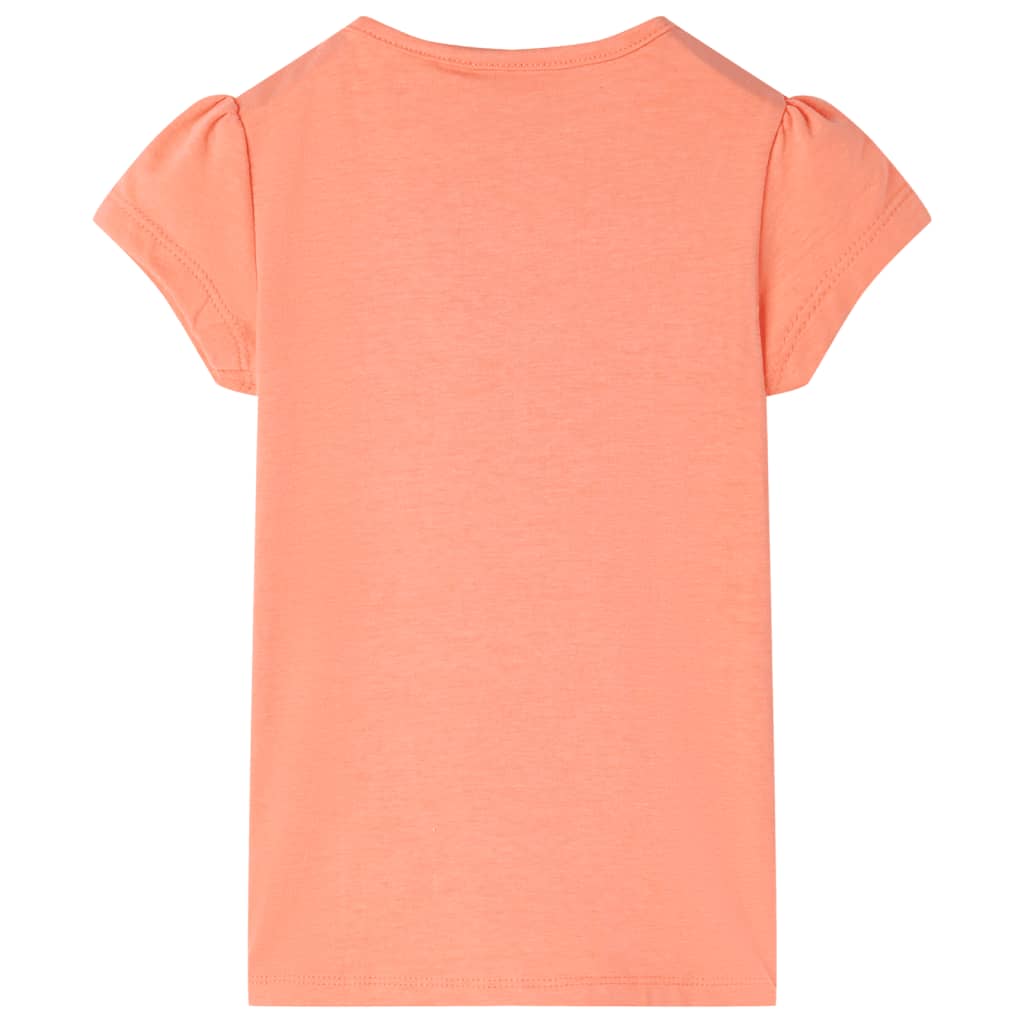 Otroška majica s kratkimi rokavi neon oranžna 92