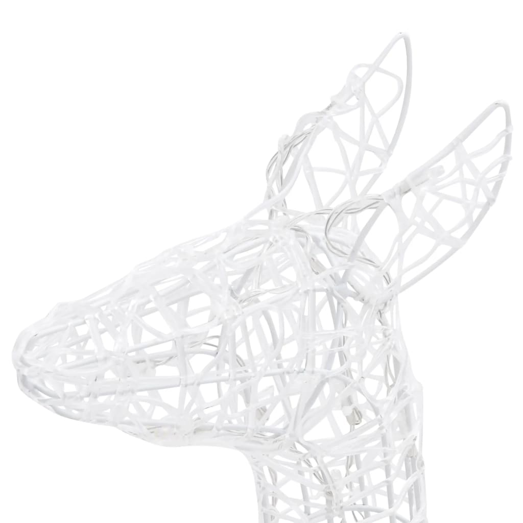 vidaXL Božična dekoracija družina jelenov 160 toplo belih LED lučk