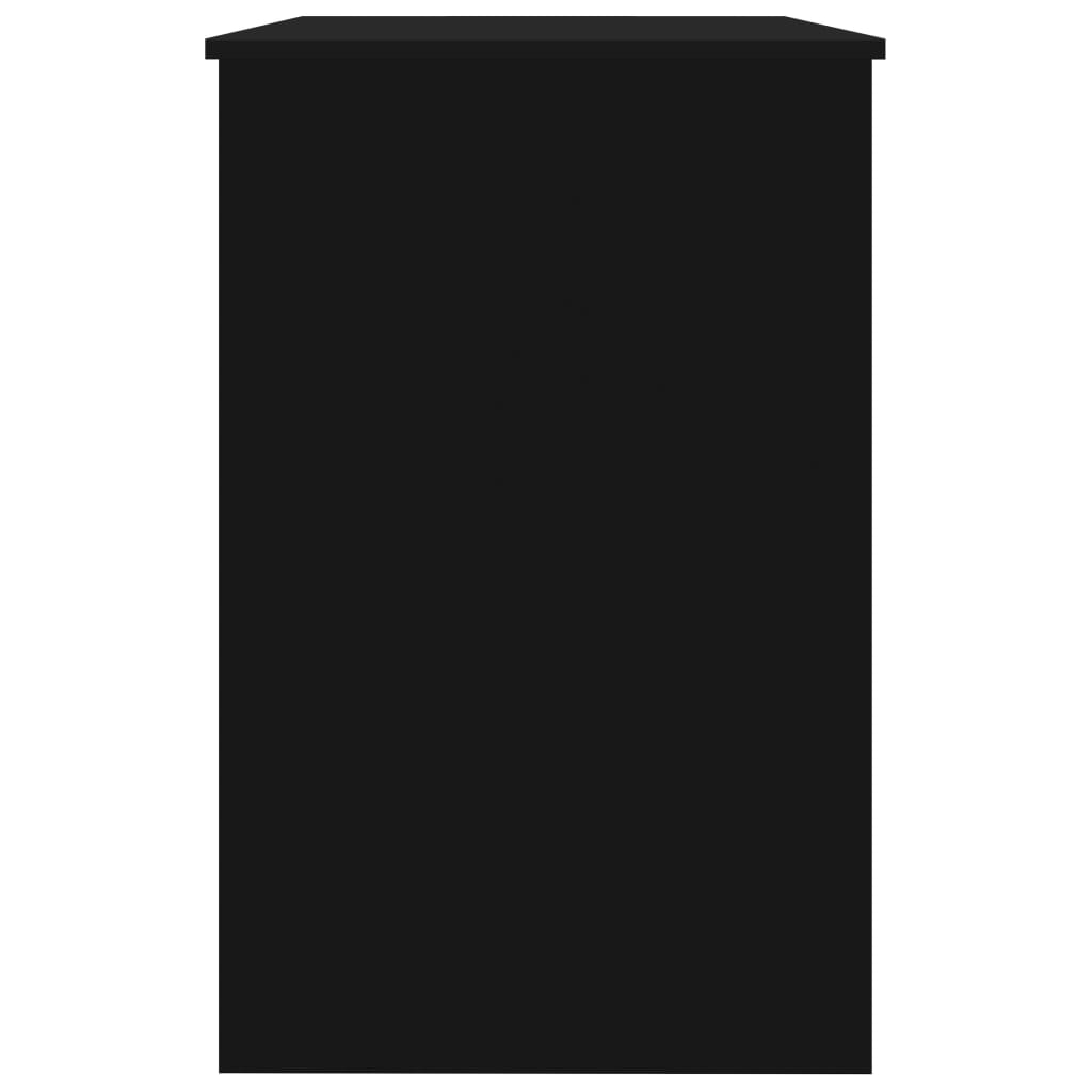 vidaXL Pisalna miza črna 100x50x76 cm iverna plošča